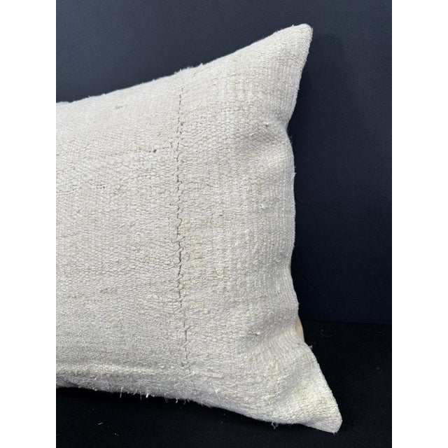 Contemporary Turkish Hemp Pillow Cushion Natural Beige Cushion Cover 20"x20" For Sale - Image 3 of 4