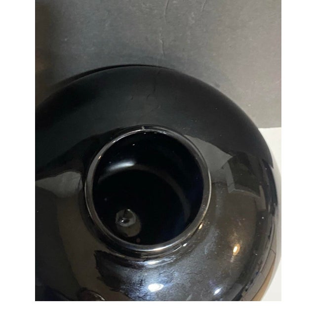 Italian Tobia Scarpa for Venini Murano Opachi Black Lidded Vase, 1979 For Sale - Image 3 of 4