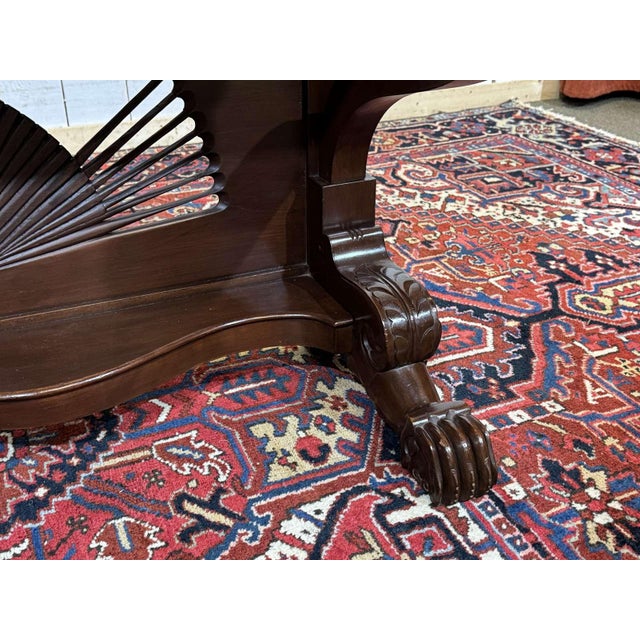 Louis Philippe Indonesian Teak Dismountable Console Table, 1950s For Sale - Image 9 of 18