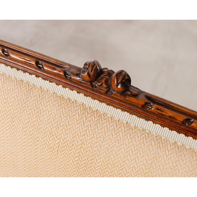 Pair of French Louis XVI Carved Walnut Fauteuil Armchairs For Sale - Image 17 of 17