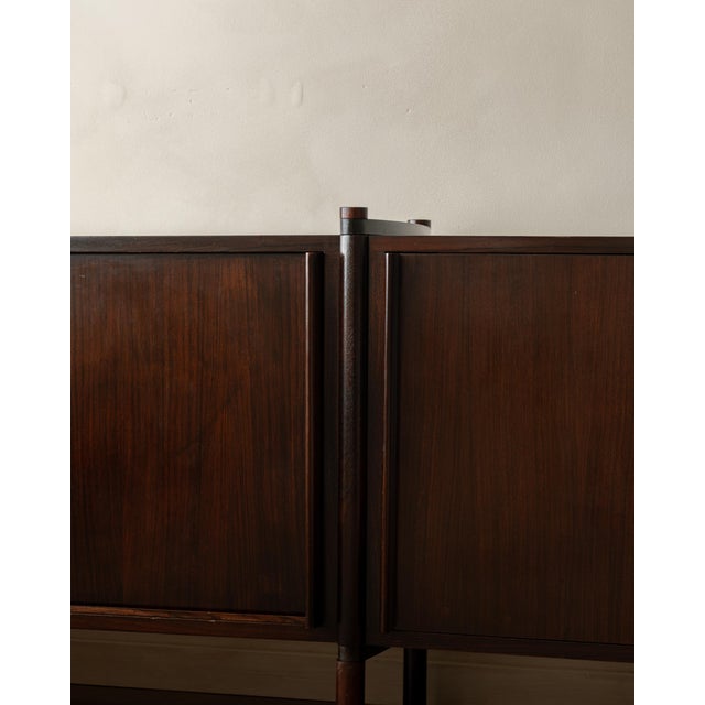 Rosewood Archimede Sideboard by Hirozi Fukuoh for Gavina, 1960s For Sale - Image 15 of 18