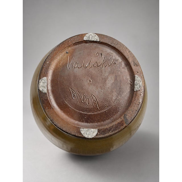 Large Vintage Swedish Stoneware Floor Vase by Arthur Andersson for Wallåkra, 1930s For Sale - Image 4 of 8