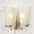 Mid-Century Modern 1960s Italian Mid-Century Double Shaded Textured Glass & Brass Wall Sconces - a Pair For Sale - Image 3 of 17