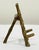 Chinoiserie Vintage Pewter Faux Bamboo Table Easel For Sale - Image 3 of 6
