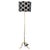 Hollywood Regency Brass Floor Lamp with Romo Shade, Italy, 1950s For Sale - Image 11 of 11