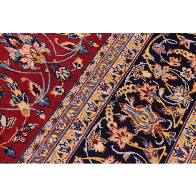 Medallion Red/Blue Wool Rug - 10'0'' X 13'1'' For Sale In New York - Image 6 of 10