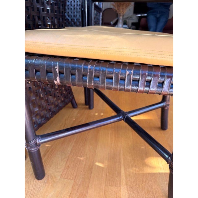 Mid 20th Century Vintage McGuire Rawhide Antalya Table & Chair Set For Sale - Image 5 of 16