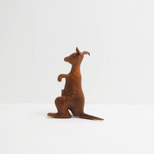 Mid-Century Modern Vintage Leather Kangaroo by Dimitri Omersa for Abercrombie & Fitch, 1960s For Sale - Image 3 of 10