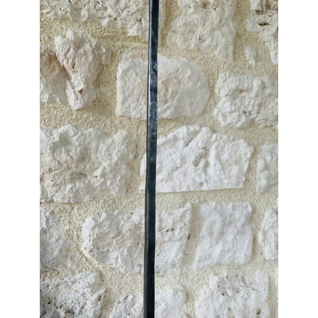 French Brutalist Style Two-Arm Iron Candlesticks, Set of 2 For Sale - Image 14 of 18