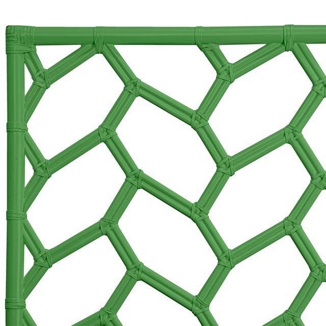 David Francis Silas Headboard King - Bright Green For Sale - Image 4 of 6