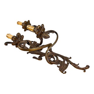 Vintage Brass Wall Light For Sale