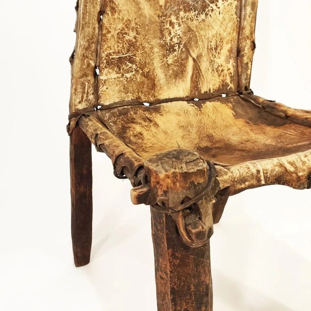 Beige Sculptural Ethiopian Chair, Early 20th Century For Sale - Image 8 of 13