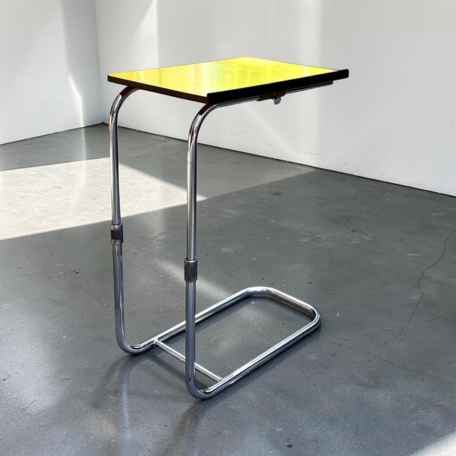 Height-Adjustable Steel Tube Table from Breveté S.G.D.G., France, 1950s s.g.d.g. Ládap Table For Sale - Image 15 of 17