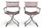 This distinctive pair of vintage armchairs combines Baroque-inspired curves with Mid-Century Modern and campaign-style...