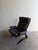 Iconic Kengu lounge chair in style of E. & N. Solheim, dating to the 1960s. This sculptural Scandinavian modern chair is...