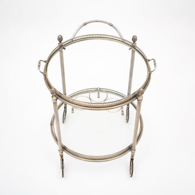 Metal 1940s French Art Deco Period Bar Cart For Sale - Image 7 of 9
