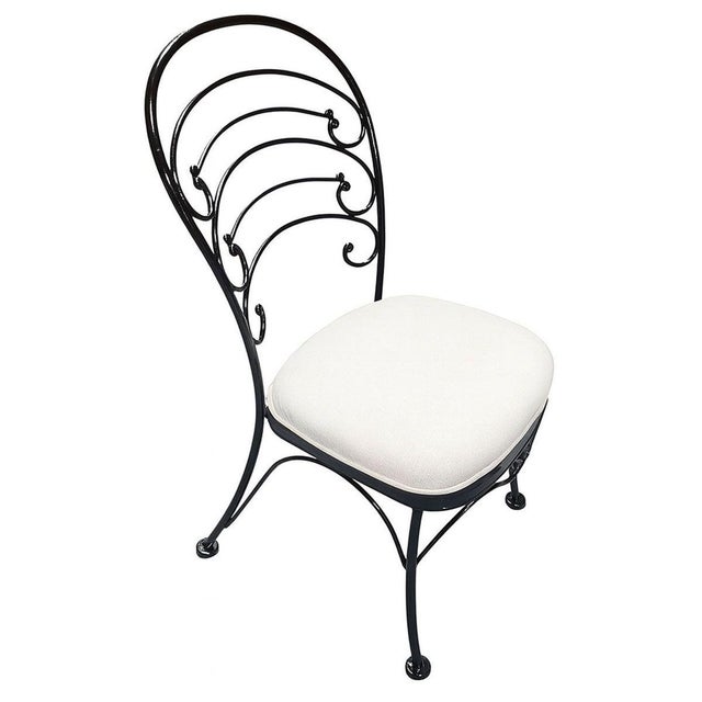 Mid-Century Modern Restored Mid-Century Iron Café Patio/Outdoor "Ribcage" Chair by Woodard Set of 30 For Sale - Image 3 of 9