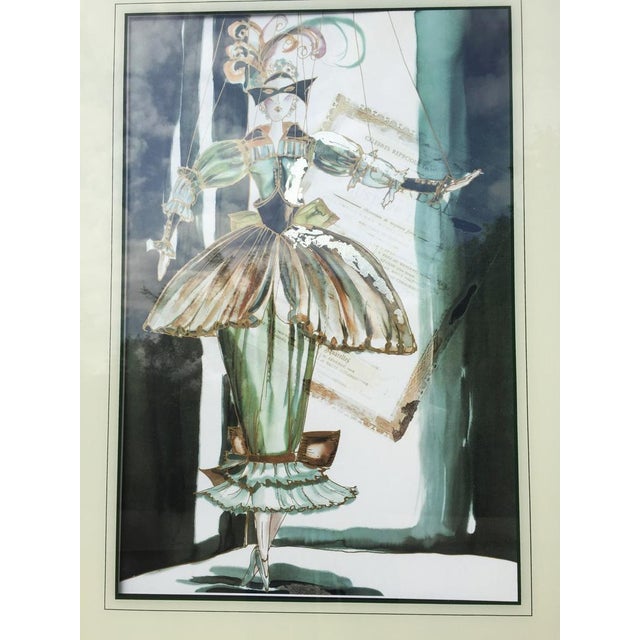 Jutta Ritter Scherer, Modern Ballerina Puppet, 1980s, Lithograph For Sale - Image 7 of 9