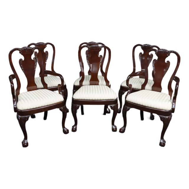 Harden Charleston Collection Cherry Georgian Claw-and-Ball Dining Chairs – Set of 6 For Sale