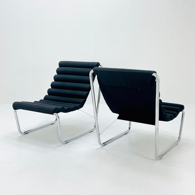 Black Vintage Bauhaus Boudins Lounge Chair by Michel Boyer, France, 1970s For Sale - Image 8 of 11