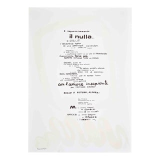 Ennio Pouchard, And Suddenly Nothing, 1970s, Screen Print For Sale