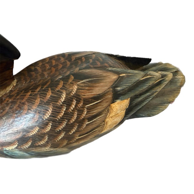 Mid 20th Century Vintage Hand-Painted Mallard Decoy For Sale - Image 5 of 5