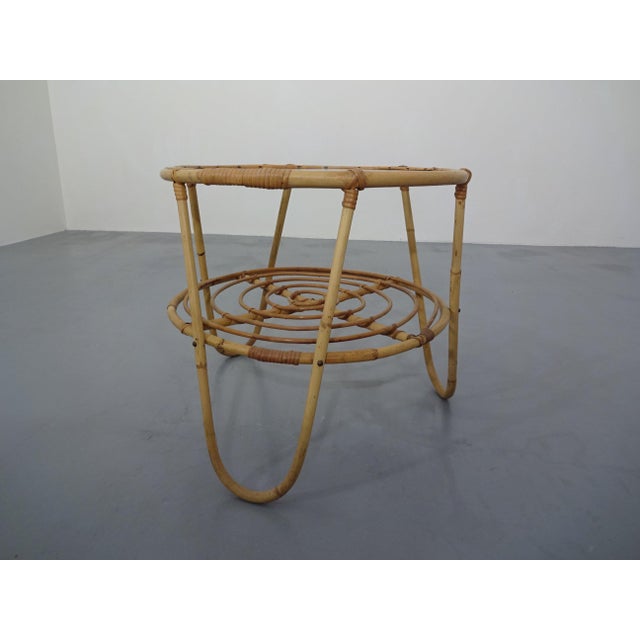 Italian Bamboo and Glass Coffee Table, 1950s For Sale - Image 6 of 16