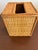 Mid-century tissue box cover in natural woven rattan/bamboo with a tight basket weave, and a split-lid design for easy...