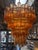 1970s Vintage Amber Murano Tronchi Glass Chandelier, Italy, 1970s For Sale - Image 5 of 7