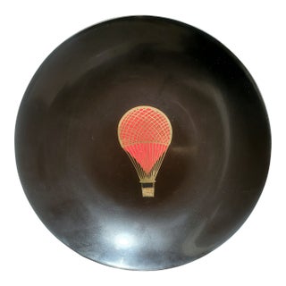 Vintage Couroc Hot Air Balloon Plate For Sale
