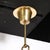 Mid-Century Modern Murano Glass & Brass Banded Detailed Pendant Chandelier For Sale In New York - Image 6 of 18