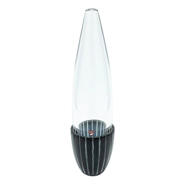 Glass Vase by Matz Borgström for Orrefors Gallery, Sweden, 1988 For Sale