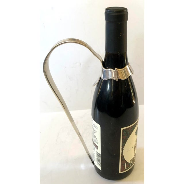 Silver English Silver Plated Wine Bottle Holder/Server For Sale - Image 8 of 8