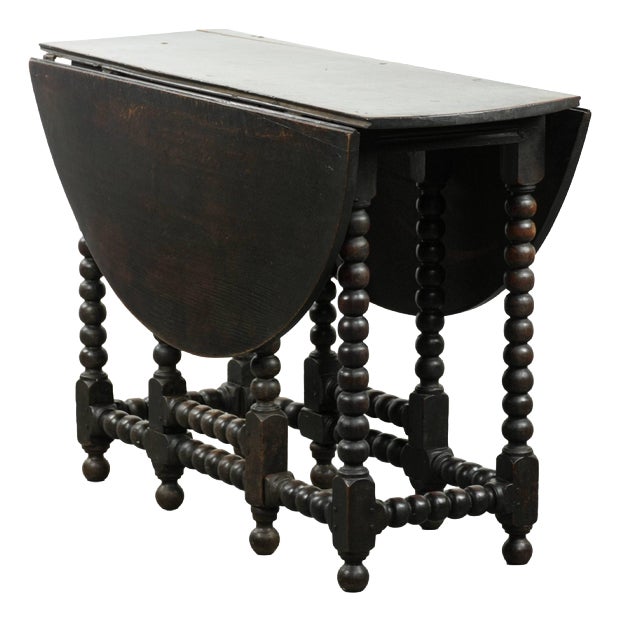 Antique English Oak Gateleg Table, 1800s For Sale
