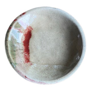 Hand-Thrown Jinsa Kintsugi Inspired Studio Pottery Catchall With Russet Vein For Sale