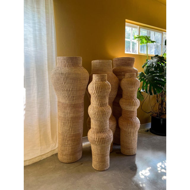 1990s Abstract Handwoven Palm Sculpture, Large (Wide) For Sale - Image 11 of 12
