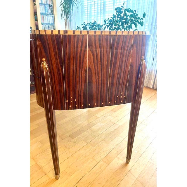 2000 - 2009 Art Deco Style Desk in Walnut For Sale - Image 5 of 11