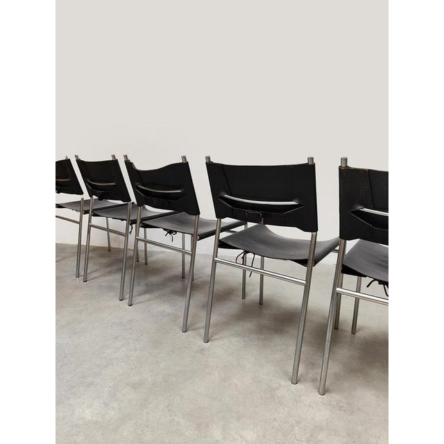 Animal Skin Vintage Leather SE06 Dining Chairs by Martin Visser for Spectrum, 1960s For Sale - Image 7 of 8