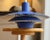 Vintage Blue Viola Pendant Lamp from Jeka, 1970s For Sale - Image 4 of 11