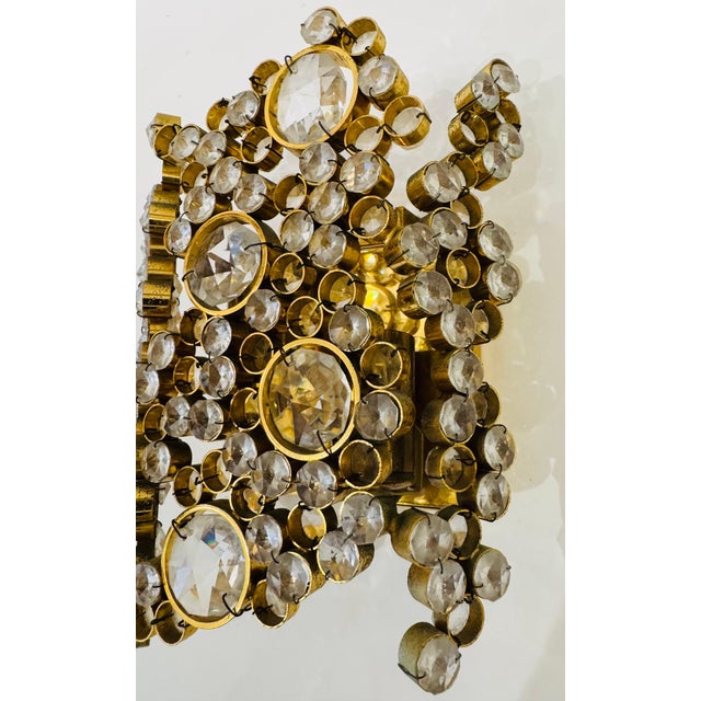 1960s Mid Century Modern Palwa Austrian Crystal Wall Lamps - a Pair For Sale - Image 10 of 15