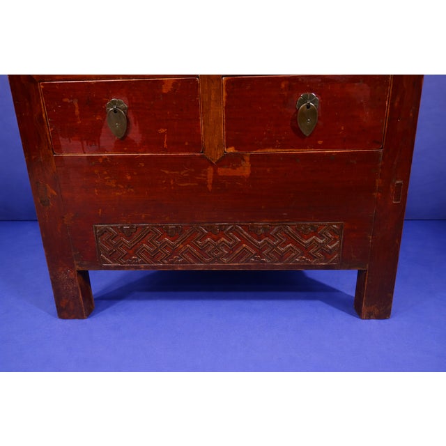 Asian Antique Mid 19th Century Chinese Scholars Cabinet For Sale - Image 3 of 5