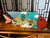 1970s Hand Painted Folk Art Wedding Scene on Wooden Fish Art Piece For Sale - Image 9 of 12