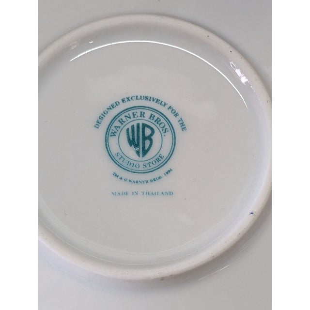 1990s Warner Bros Looney Market 4 Demitasse Cups & Saucers Set For Sale In Los Angeles - Image 6 of 6