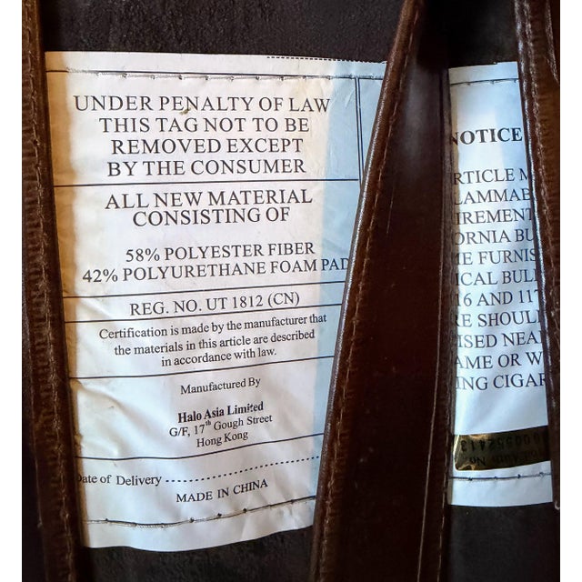 Restoration Hardware Leather Oviedo Chaise Lounge Chair in Vintage Cigar Leather With Chrome Base For Sale - Image 12 of 17