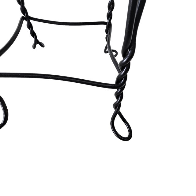Wood Circa 1910 American Victorian Child's Twisted Wire Chair With Original Wood Seat For Sale - Image 7 of 11