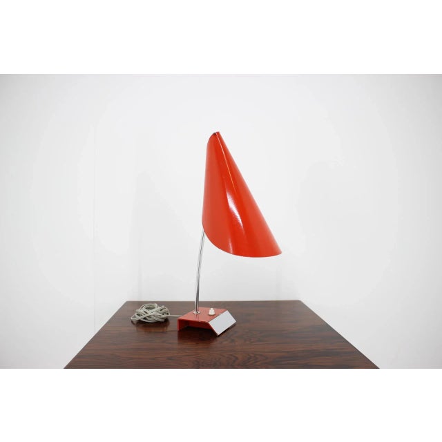 Mid-Century Red Table Lamp by Josef Hurka for Napako, 1950s For Sale - Image 10 of 11