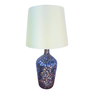 Vintage Mid-Century Modern Glass Mosaic Lamp For Sale