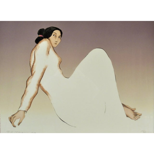 This artwork titled "Hana" 1982 Is an original lithograph by renown Navajo artist Rudolph Carl Gorman, 1932-2005. It is...