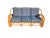 Bamboo Four Strand 1950’s Sofa With Padded Cushions For Sale - Image 4 of 10