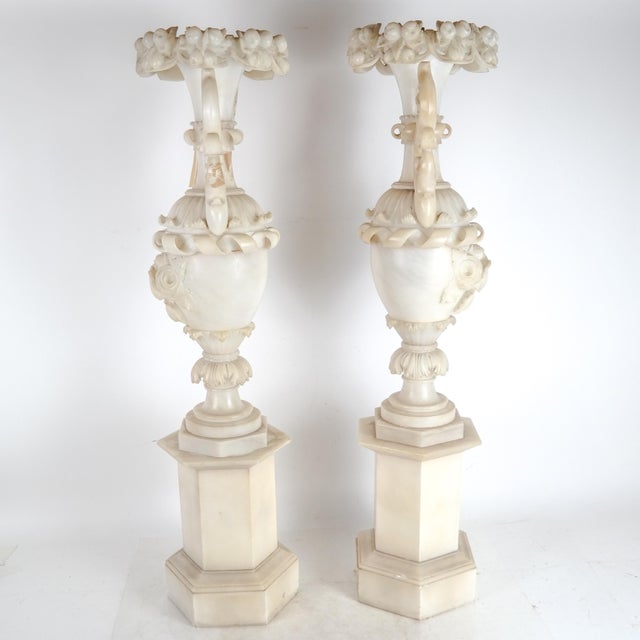 Monumental Alabaster Vases A Pair Chairish